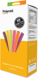 Polaroid3D Candy Cartridges essbares 3D-Druck Material mit 6 Geschmacksrichtungen 6 Flavours, braun/gelb/grün/rosa/orange/violett, Stick, 144g, 48er-Pack