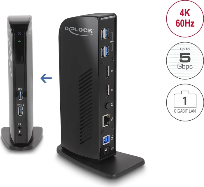 DeLOCK USB Dockingstation Dual DisplayPort, USB-B 3.0 [Buchse]