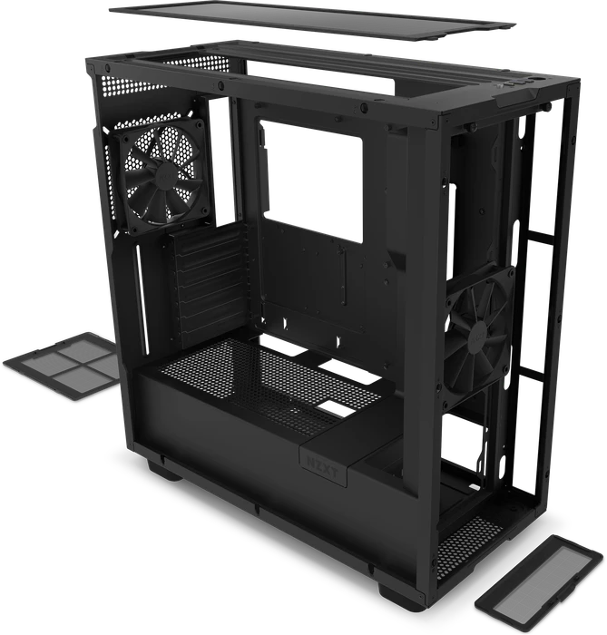 NZXT H7 Black, schwarz, Glasfenster