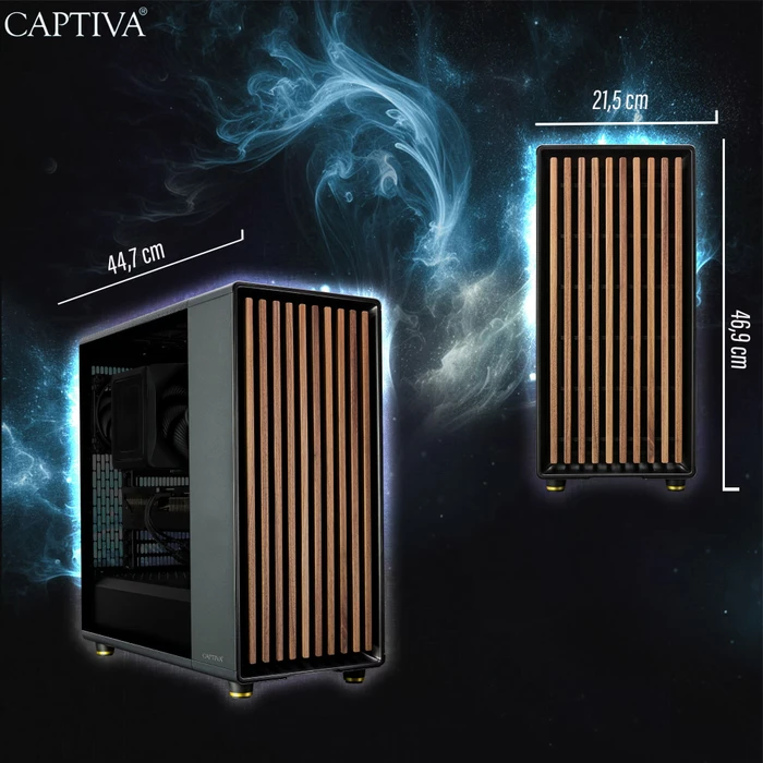 Captiva Entry Gaming R10-2105, Ryzen 7 5700X, 16GB RAM, 1TB SSD, Arc B580 Graphics, Windows 11 Home