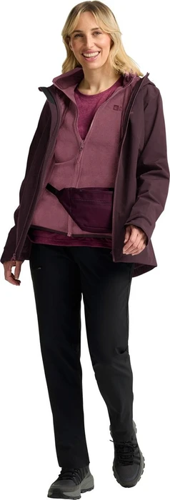 Jack Wolfskin Moonrise 3in1 Funktionsjacke amaranth (Damen)