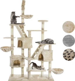 Happypet CAT013-3 Kratzbaum deckenhoch (verschiedene Farben)