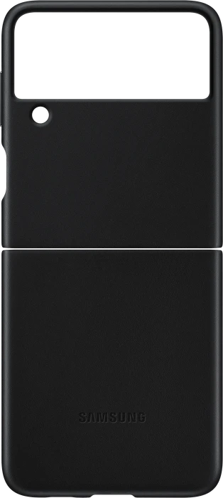 Samsung Leather Cover für Galaxy Z Flip 3 schwarz