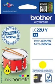 Brother Tinte LC22UY gelb