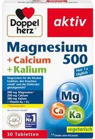 Doppelherz aktiv Magnesium 500 + Calcium + Kalium Tabletten, 30 Stück