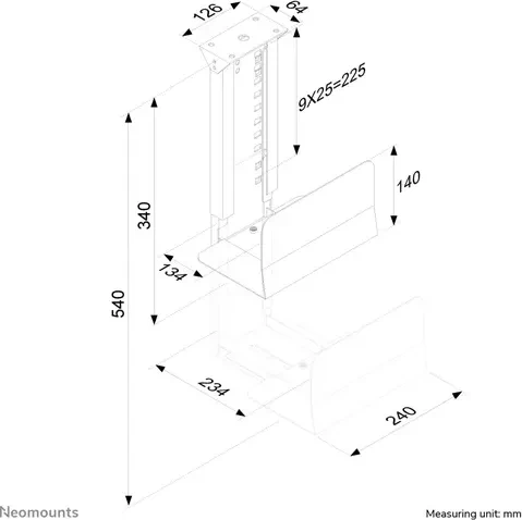 Neomounts PC-Halterung, schwarz