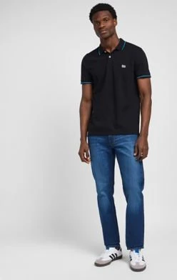 Lee Regular Pique Poloshirt kurzarm schwarz (Herren)