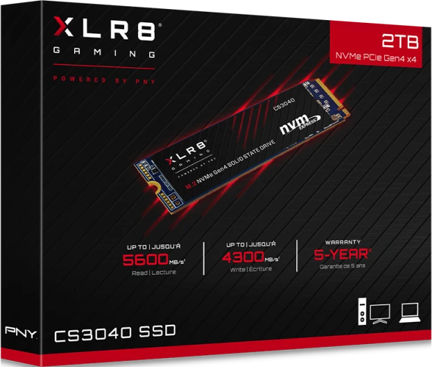 PNY XLR8 CS3040 2TB, M.2 2280 / M-Key / PCIe 4.0 x4