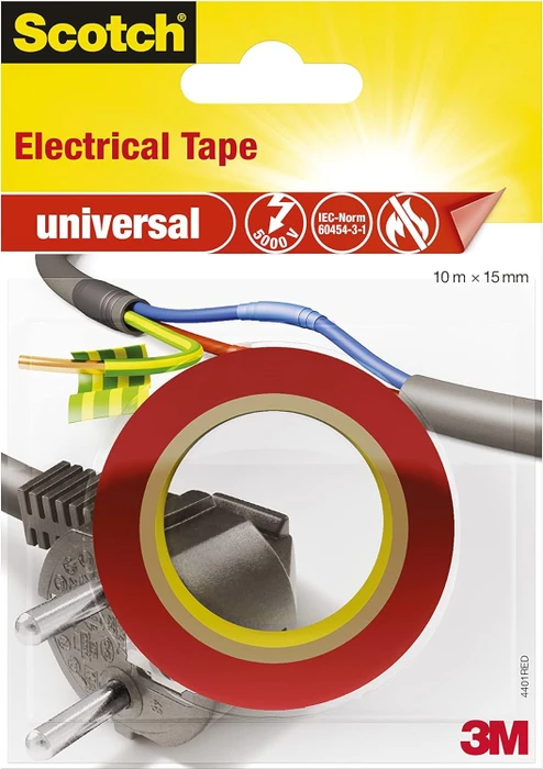 Scotch universal Electrical Tape Isolierband rot 15,0 mm x 10,0 m 1 Rolle