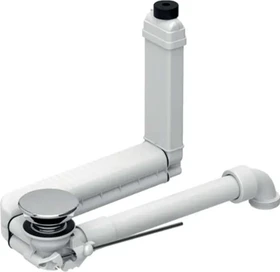 Geberit Clou Waschbeckenanschluss Raumsparmodell, schmale Ausführung, mit Hebelbetätigung und Ventilabdeckung, 32mm