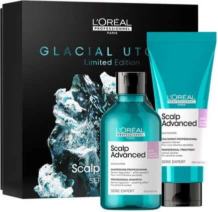 L'Oréal Professionnel Expert Glacial Utopia Scalp Advanced Shampoo 300ml + Maske 250ml Geschenkset