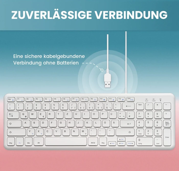 Perixx Periboard-213, weiß, USB, DE