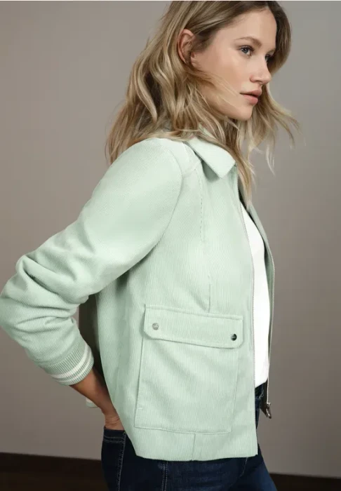 Street One Kurze Cord Jacke serene green (Damen)