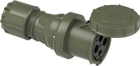 PCE CEE-Kupplung 125A 4p 6h IP67 POWER TWIST bronzegrün