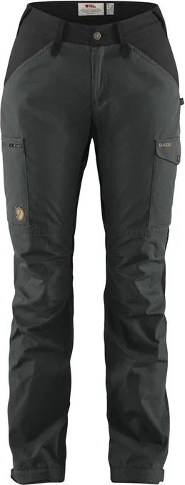 Fjällräven Kaipak Trousers Curved Hose lang dunkelgrau/schwarz (Damen)