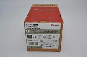 Würth ASSY 4 CSMP 5x70 Spanplattenschraube, 5x70mm, 200 Stück