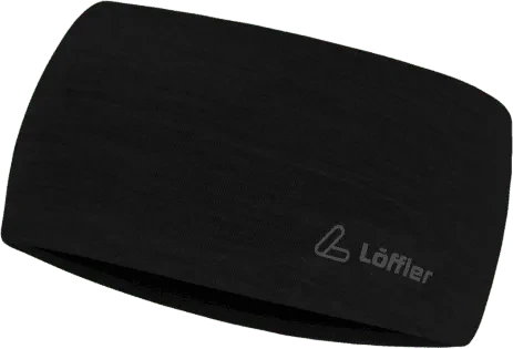 Löffler Merino Wool Wide Stirnband schwarz