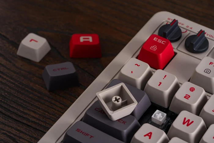 8BitDo Retro 108 Mechanical Keyboard, N Edition, grau, Kailh Box V2 WHITE, USB/Bluetooth, US