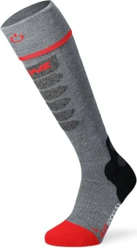 Lenz Heat Sock 5.1 Toe Cap Slim Fit Socken grau/rot