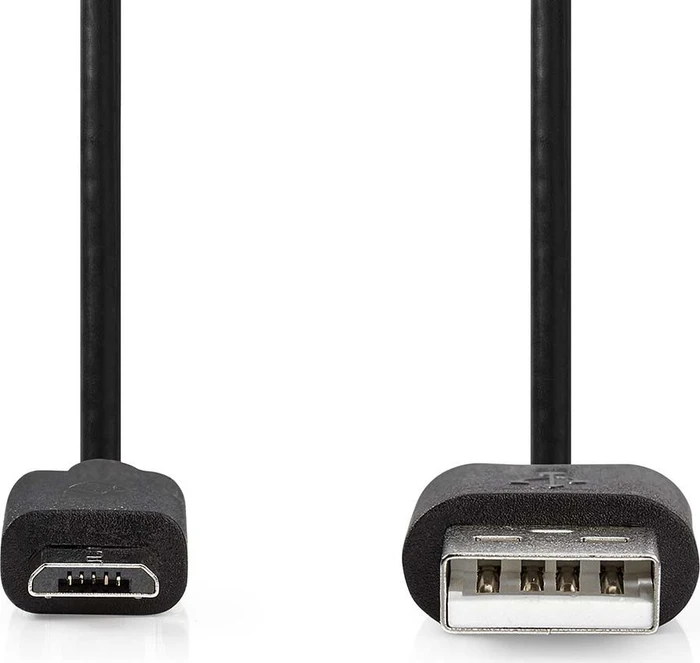 Nedis USB-Kabel USB 2.0 USB-A Stecker/USB Micro-B Stecker 1.0m schwarz