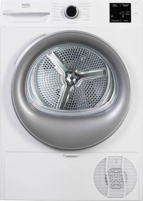 Beko Wärmepumpentrockner BM3T38210W1 | 8 kg | 15 Programme | Hygiene Trocknen | Sensor-Trocknung | weiß, E (Spektrum A bis G)
