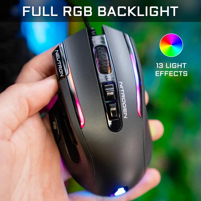 The G-Lab Kult Nitrogen NEUTRON Gaming Mouse, schwarz, USB