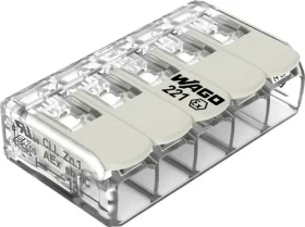 Wago COMPACT-Verbindungsklemme bis 6mm² 105°C 5-Leiter, 150 Stück