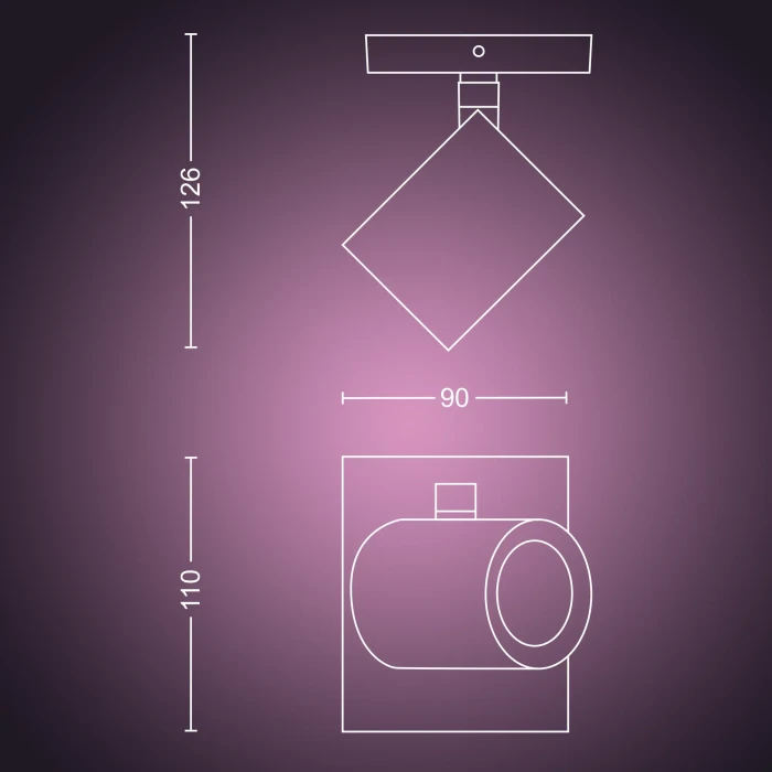 Philips Hue White and Color Ambiance Argenta Spot 1-flammig weiß