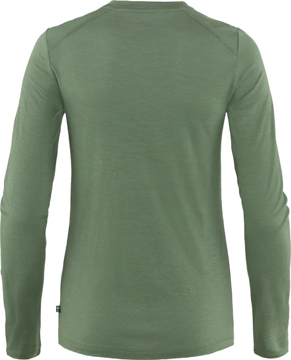 Fjällräven Abisko Wool Funktionsshirt langarm patina green (Damen)