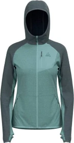 Odlo Ascent Midlayer Hooded Zip Funktionsjacke arctic/dark slate (Damen)