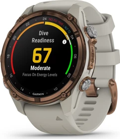 Garmin Descent Mk3i 43mm mit Silikonarmband bronze/french grey
