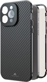Black Rock 360° Glass Case für Apple iPhone 15 Pro Max Carbon