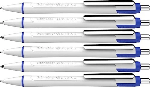 Schneider Slider Xite XB Kugelschreiber weiß/blau, 6er-Pack