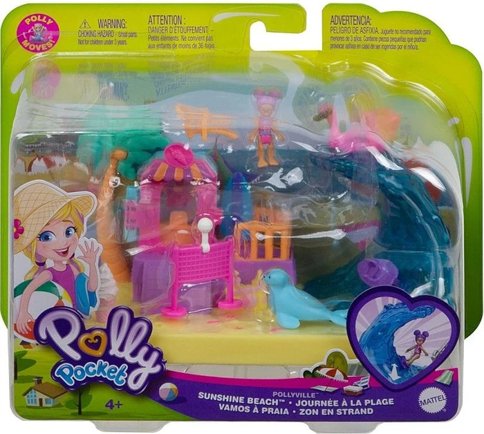 Mattel Polly Pocket - Pollyville Sonnenstrand Spielset