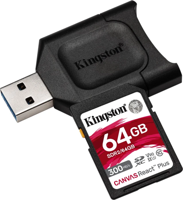 Kingston Canvas React Plus R300/W260 64GB Kit, UHS-II U3, Class 10
