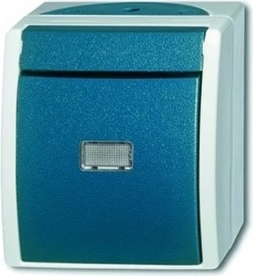 Busch-Jaeger Ocean Wippschalter, grau/blaugrün
