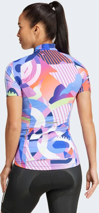 adidas Essentials 3-Streifen Pattern Clash Trikot kurzarm dark blue/lucid blue (Damen)