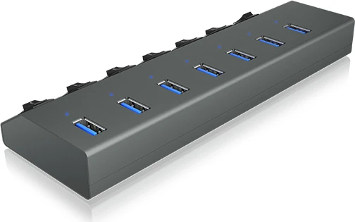 RaidSonic Icy Box IB-HUB1701-C3 USB-Hub, 7x USB-A 3.0, USB-B 3.0 [Buchse]