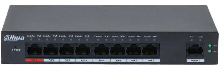 Dahua CS41 Desktop Gigabit Smart Switch, 9x RJ-45, 96W PoE++
