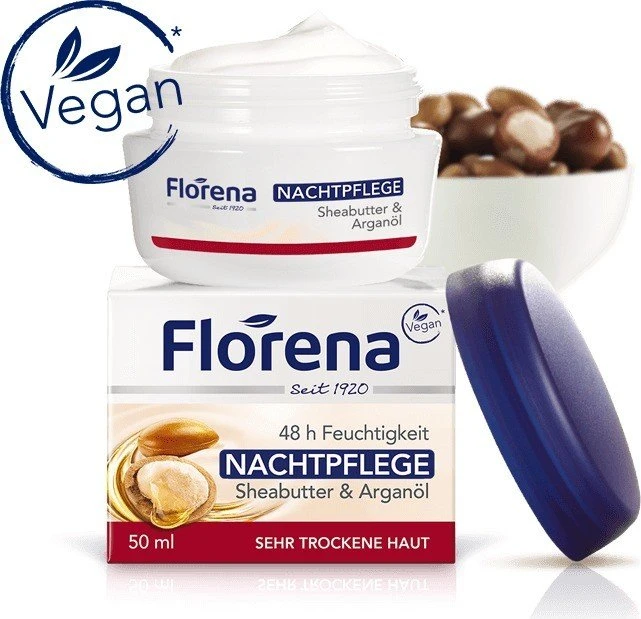 Florena Sheabutter & Arganöl Nachtpflege, 50ml