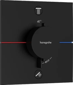 Hansgrohe ShowerSelect Comfort E Thermostat Unterputz für 2 Verbraucher mit integrierter Sicherungskombination nach EN1717 mattschwarz