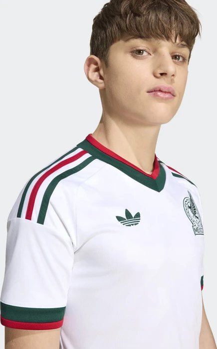 adidas FIFA WM 2026 Mexiko Auswärtstrikot kurzarm weiß (Junior)