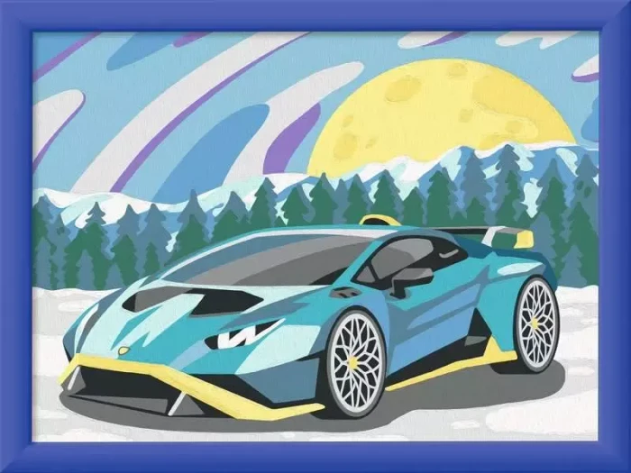 Ravensburger Malen nach Zahlen CreArt Blauer Lamborghini