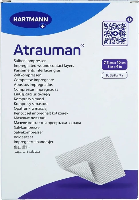 Hartmann Atrauman Salbenkompressen steril, 7.5 x 10cm, 10 Stück