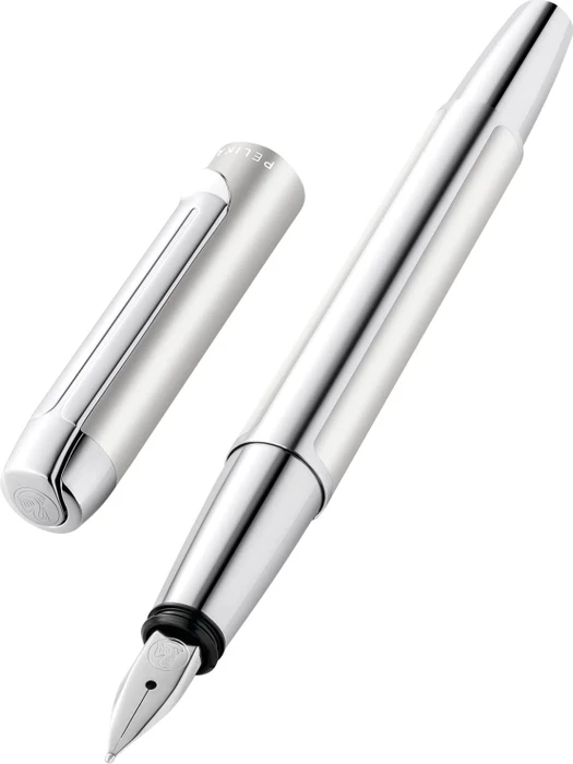 Pelikan Pura P40 silber, rechte Hand, breit, Geschenkbox