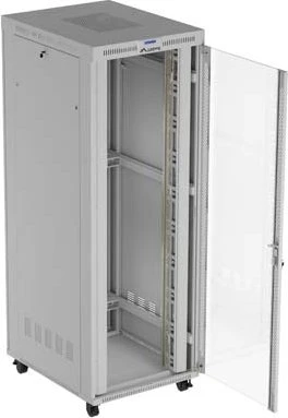 Lanberg 19" Rackschrank 47HE, freistehend, V2, Glastür, IP20, RAL 7035, 1000mm tief