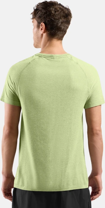 Odlo Essential Seamless Laufshirt kurzarm shadow lime melange (Herren)