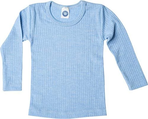 Cosilana Unterhemd Shirt langarm blau meliert (Junior)