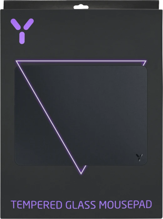 ISY IMP-6100 Tempered Glass Mousepad, 400x300mm, schwarz