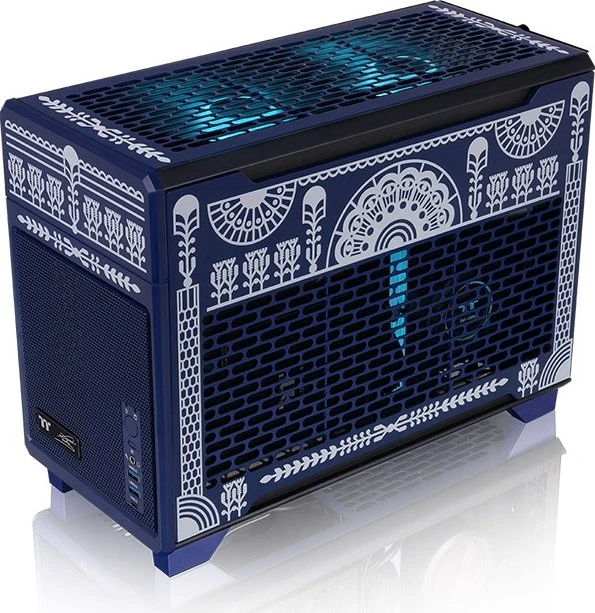 Thermaltake TR100 Koralie Edition, blau/weiß, Mini-ITX